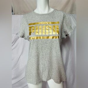 Puma Gold Logo T-shirt- XL (fits medium)